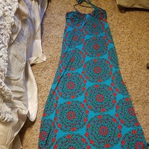 Turquoise maxi dress